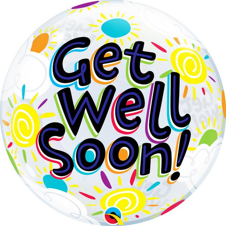 Qualatex Ballon Get Well Soon 56 cm
