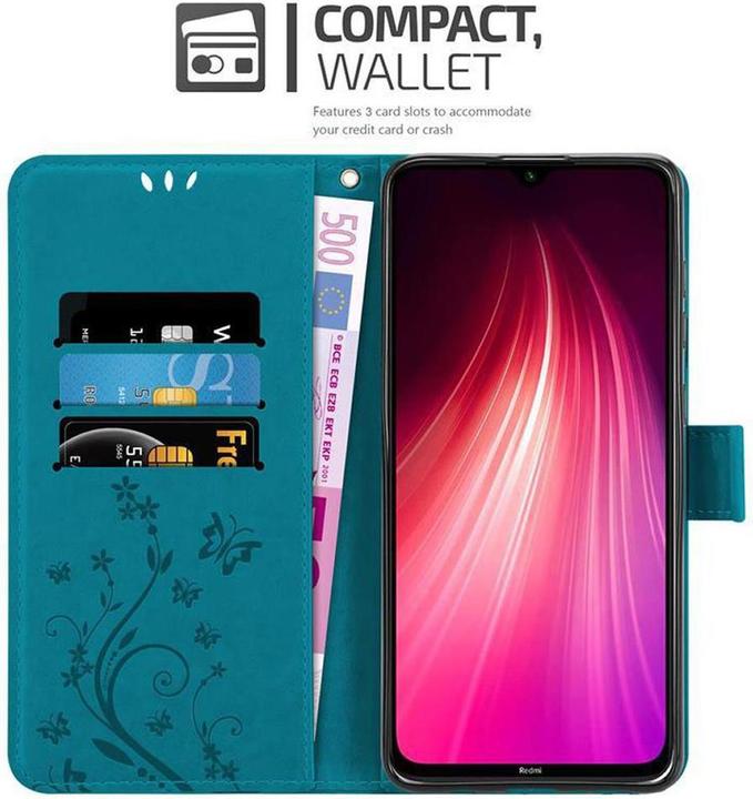 Actual product image Cadorabo Flower Book Cover (Xiaomi Redmi Note 8, Xiaomi Redmi Note 8 2021)