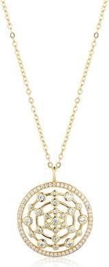 JVD - Gold-plated necklace with zircons Cobweb SVLN0572XK5GO45