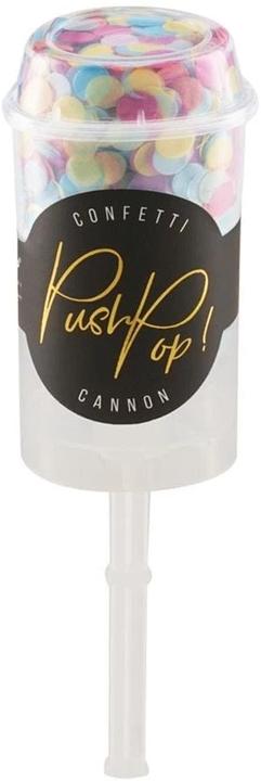 Immagine prodotto Partydeco Confetti Cannon Push-Pop Ø 8 mm, 1 pezzo, Multicolore
