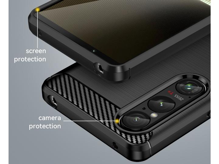 Actual product image Screenguard Sony Xperia 1 VI Case Carbon Brushed Soft TPU (Sony Xperia 1 VI)