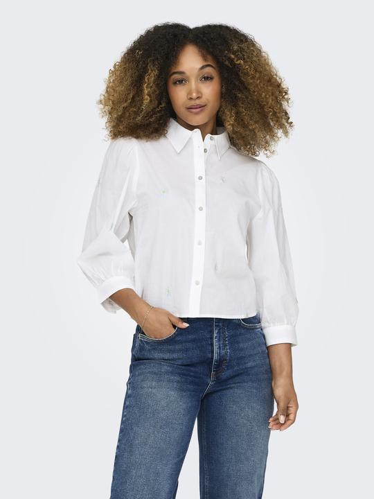 Actual product image Only Box fit shirt collar Cuffs with button Voluminous sleeve cut Shirt Shirt Shirt (XL)