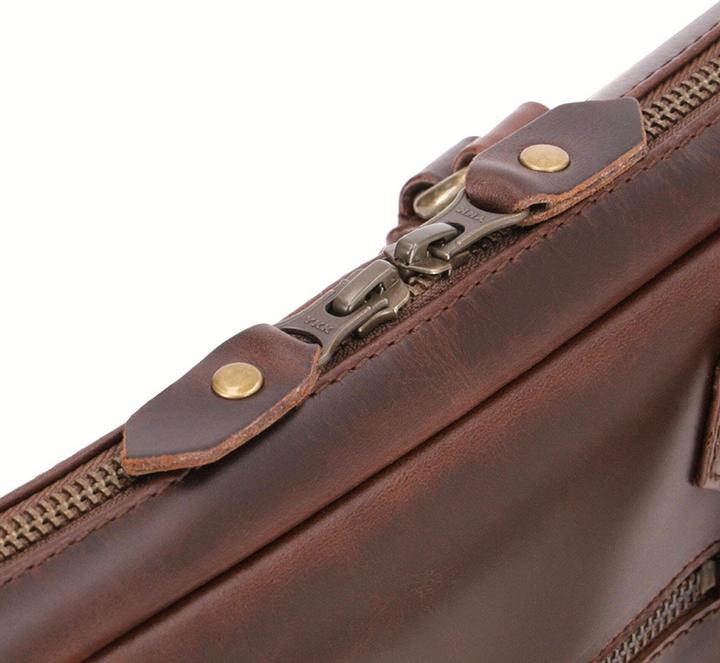 Immagine prodotto Buckle & Seam Borsa per laptop in pelle Cali Brown / Dot