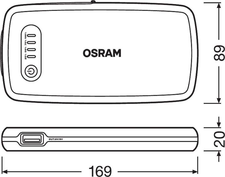 Image du produit Osram Démarrage de la batterie 200 (500 A, 6000 mAh)