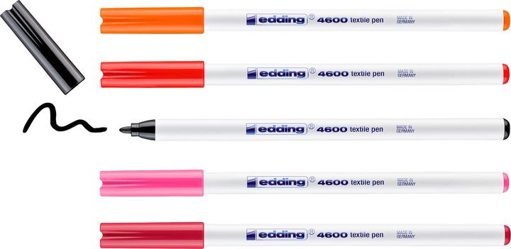 Produktbild Edding Textilpen 4600 (Sortiert, 1 mm, 5 x)