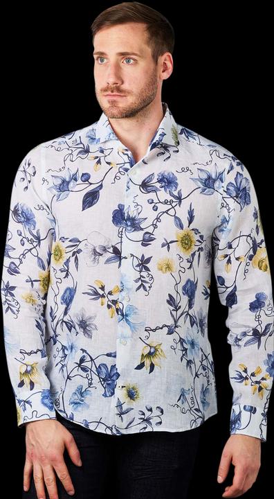 Immagine prodotto Joop! Joop Pejos camicia di lino con stampa di fiori bianca 404 (L)