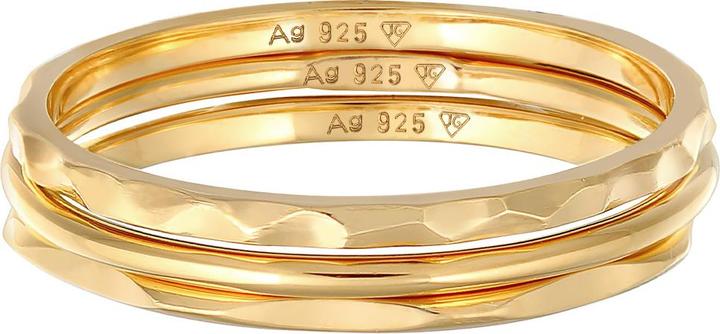 Actual product image Elli Ring Stacking Band Ring Set of 3 925 Silver (56, 925 Silver)