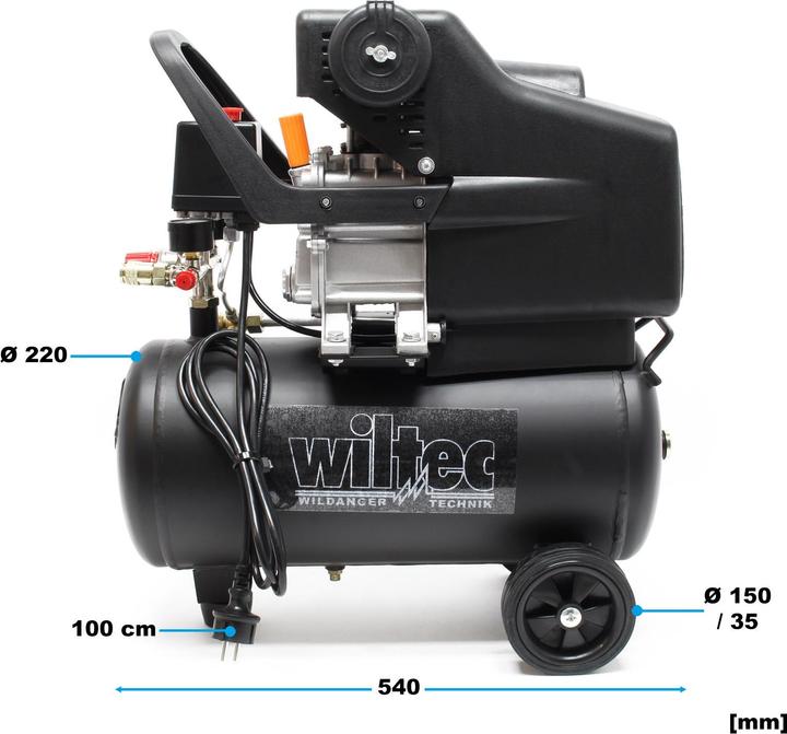 Produktbild Wiltec Druckluftkompressor (4 Bar, 24 l)