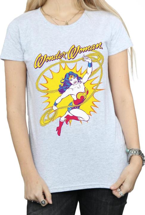 Actual product image Womens/Ladies Wonder Woman Leap Cotton T-Shirt (XL)