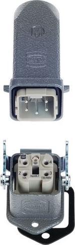 Produktbild Harting HAN 4A Kit TE Metal Hood/Strt Blkhd Base
