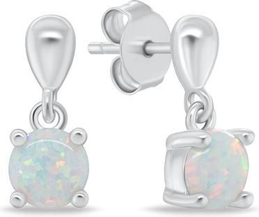 Image du produit Brilio Silver - Silver earrings with white opals EA1137W