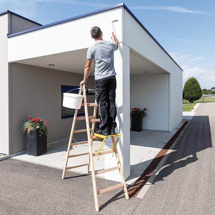 Actual product image Munk Rung Stepladder Wood 2x7 Rungs (Scaffolding, 207 cm)