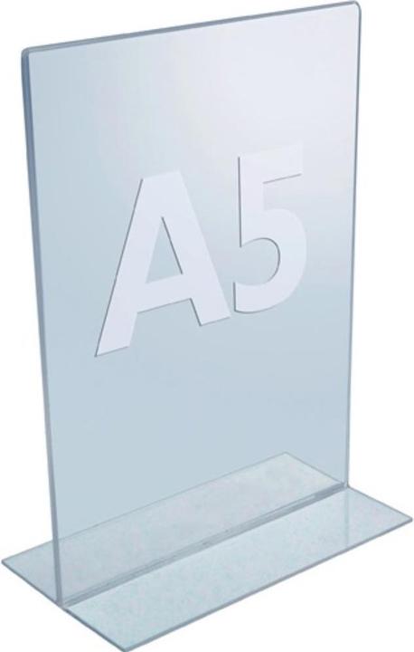 Actual product image Twinco Table stand DIN A5 acrylic transparent free-standing (A5)