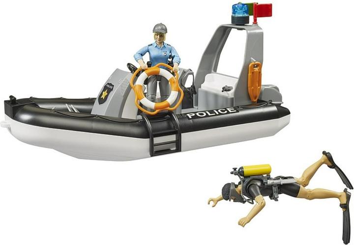 Produktbild Bruder Polizei mit Schlauchboot