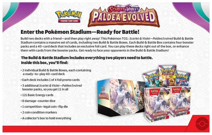 Actual product image Pokémon SV02 - Build & Battle Stadium (English, Build & Battle Box)