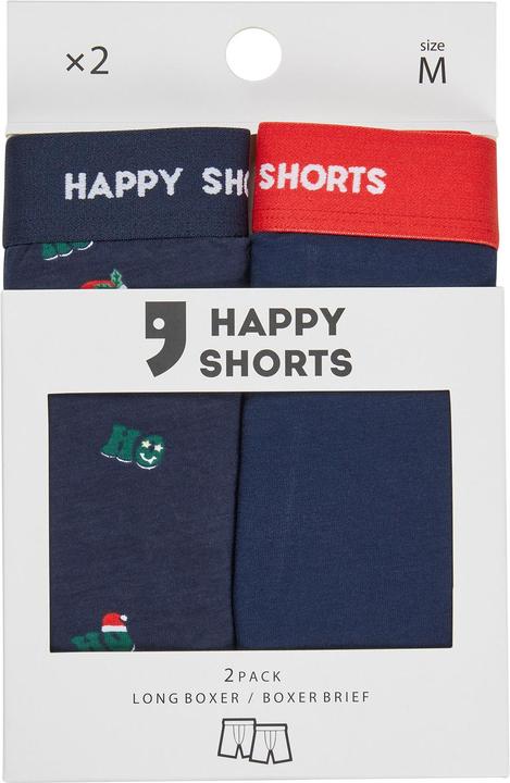 Immagine prodotto Happy shorts Boxer lunghi XMAS (L, Confezione da 2)