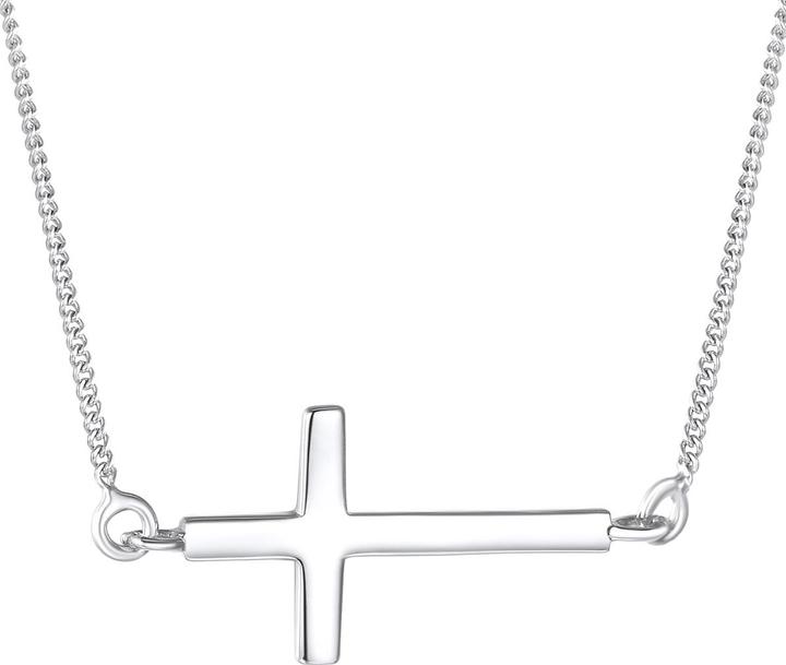 Rafaela Donata Damen Kreuz Sterling Silber silber 42,0 cm Basiskette + 5,0 cm Verlängerung - 968 (Sterling Silber, 42 - 47 cm)
