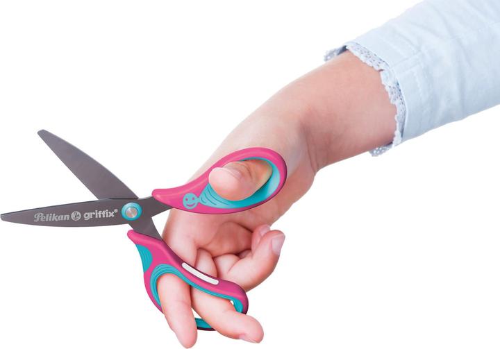 Productafbeelding Pelikan griffix schoolschaar, rond, roze, voor rechtshandigen (14 cm)