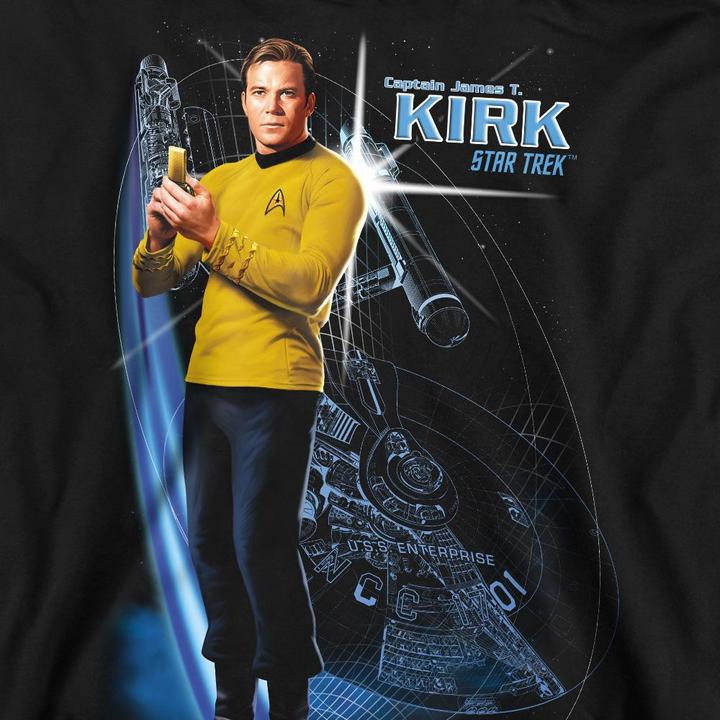 Actual product image Unisex Adult Galactic Captain Kirk Sweatshirt (XXL)