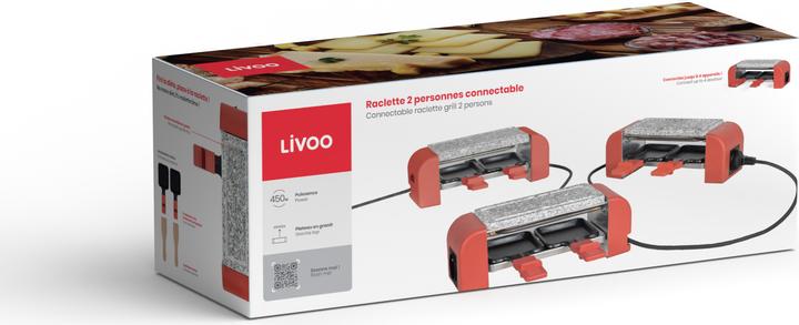 Actual product image Livoo Connectable raclette grill 2 persons