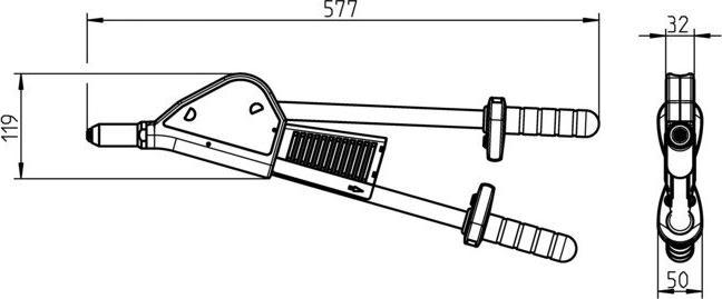 Actual product image Gesipa Blind Riveter HN 2 (570 mm)