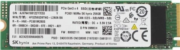 Image du produit Lenovo SSD M.2 PCIe NVMe FRU SSD (256 Go, M.2 2280)