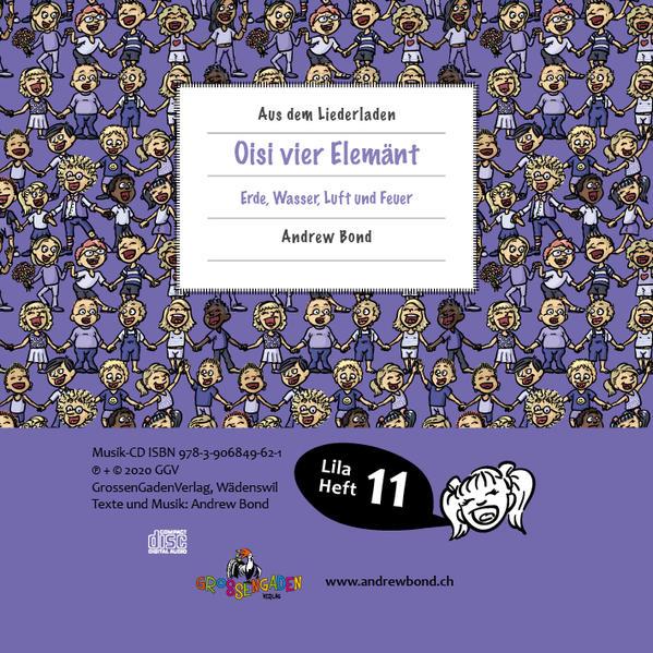 Produktbild LILA11 Oisi vier Elemänt, CD (Andrew Bond, Stefan Frey, Schweizerdeutsch)
