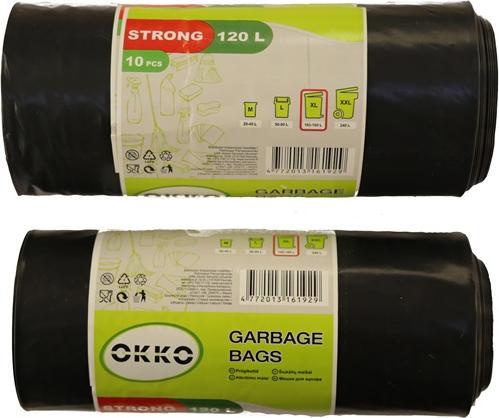 Okko GARBAGE BAGS STRONG 120L 10PCS (10 x, 120 l)