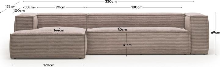 Image du produit Kave Home Blok (5 places, Grand canapé, Canapé d'angle)