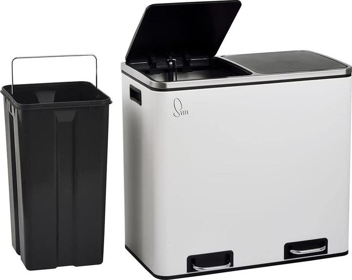 Produktbild Svita TM2X30 Treteimer 60L, Weiss (60 l)