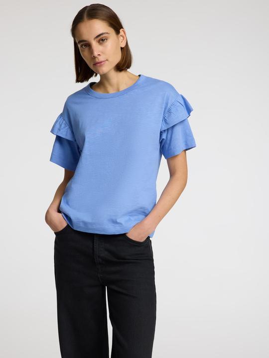 Actual product image Selected Femme Bio-Baumwolle Rüschen T-Shirt (M)