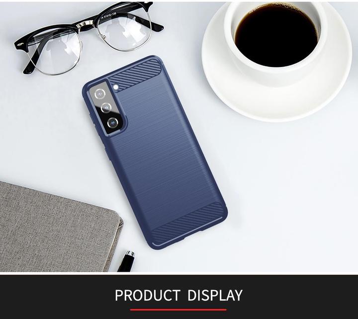 Actual product image Cadorabo TPU Ultra Slim carbon stainless steel Combi Cover (Samsung Galaxy S21 FE)