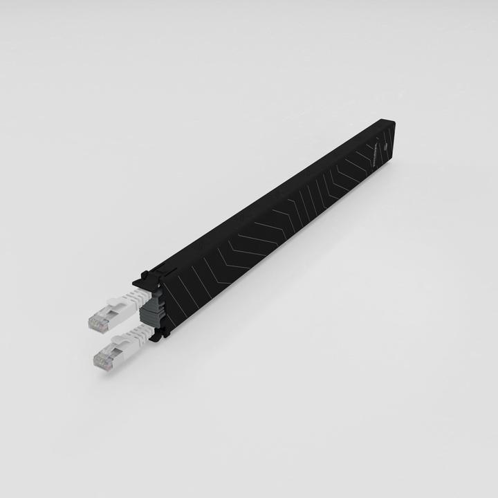 Produktbild PATCHBOX one / Cassette / 8RU / Cat 6A, UTP, 0.8 m, Grau (U/UTP, CAT6a, 0.80 m)