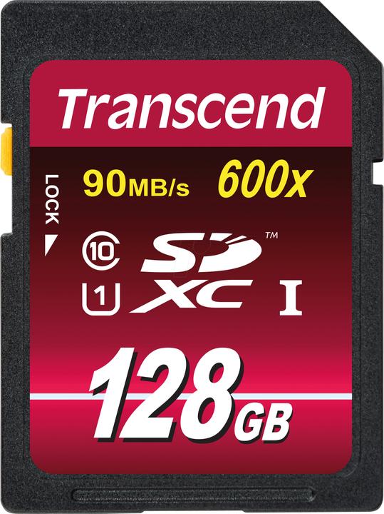 Produktbild Transcend SDXC Ultimate 600x (128 GB, SDXC, U1, UHS-I)
