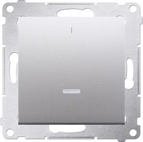 Actual product image Kontakt Simon Simon 54 Two-pole switch with backlight silver matt DW2L.01