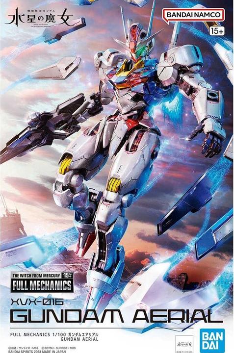Actual product image Bandai THE WITCH FROM MERCURY - Full Mechanics 1/100 Gundam Aerial -Model Kit