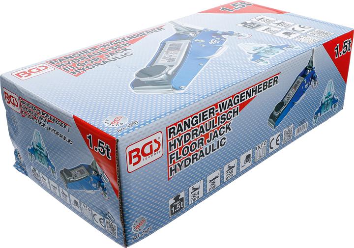 Produktbild BGS Rangier-Wagenheber hydraulisch Aluminium-Stahl-Konstruktion 1,5 t