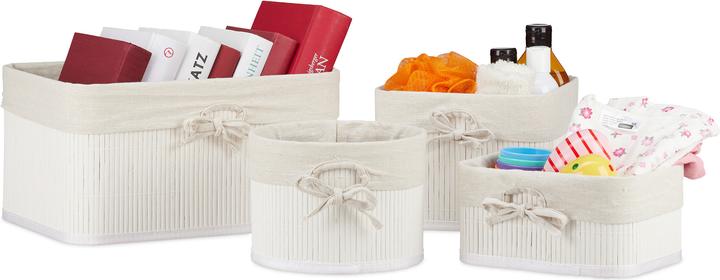 Actual product image Relaxdays Storage baskets (4 x, 33 x 23 x 17 cm)