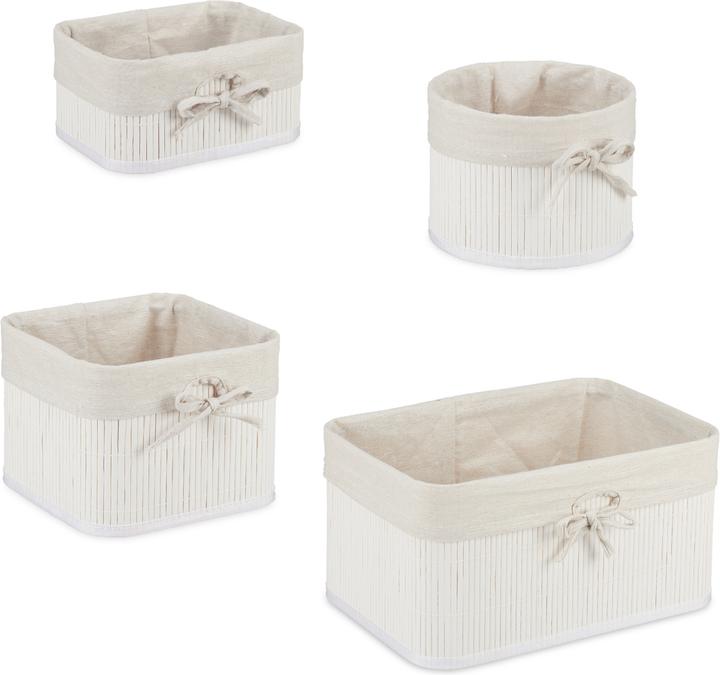 Actual product image Relaxdays Storage baskets (4 x, 33 x 23 x 17 cm)