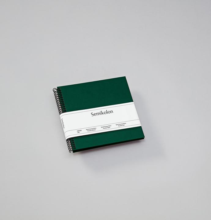 Actual product image Semikolon Photo album 17 x 17 cm dark green, 20 black pages (9 x 13 cm, 10 x 15 cm)
