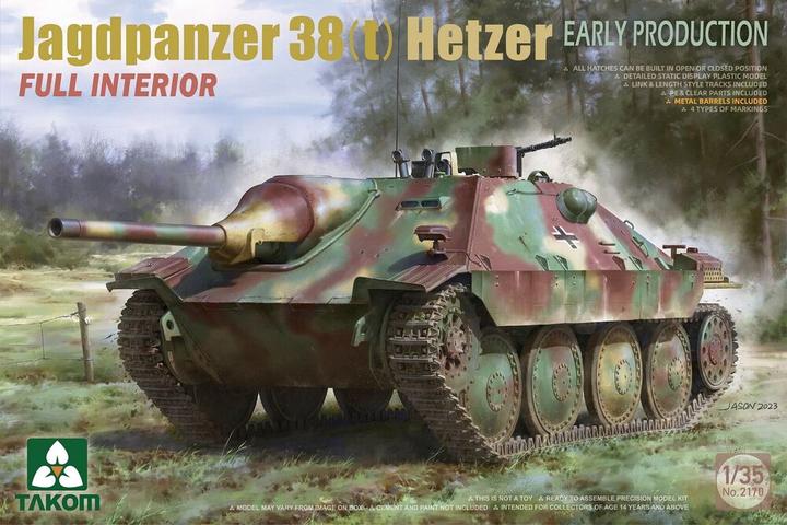 Image du produit Takom Tank de chasse 38(t) Hetzer EARLY PRODUCTION w/FULL INTERIOR