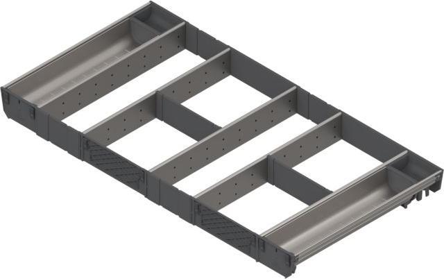 Actual product image Blum Orga cutlery tray divider set KB 900mm, NL 450mm, grey