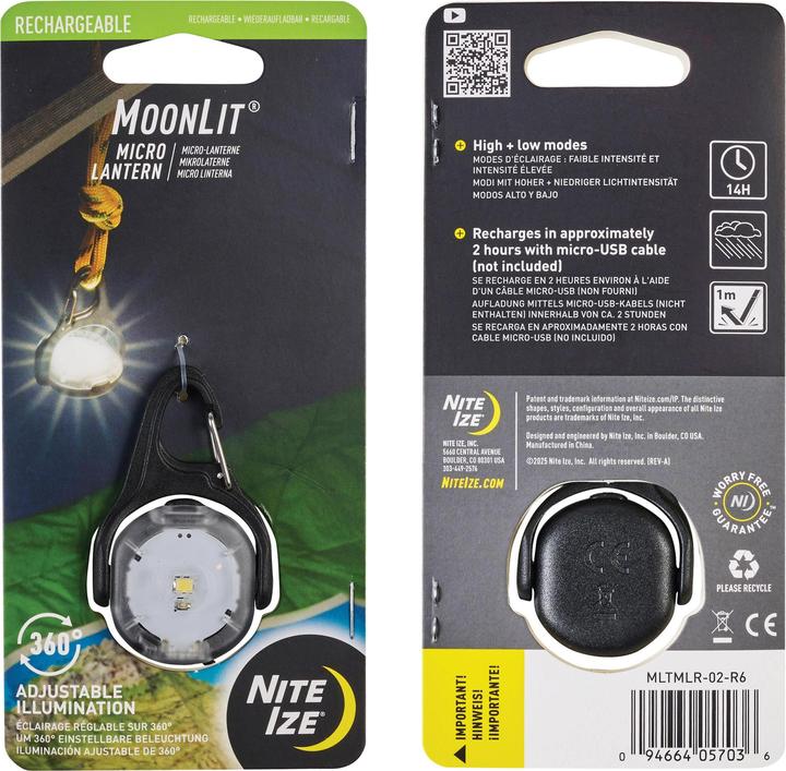 Produktbild Nite Ize MoonLit wiederaufladbare Mikrolaterne