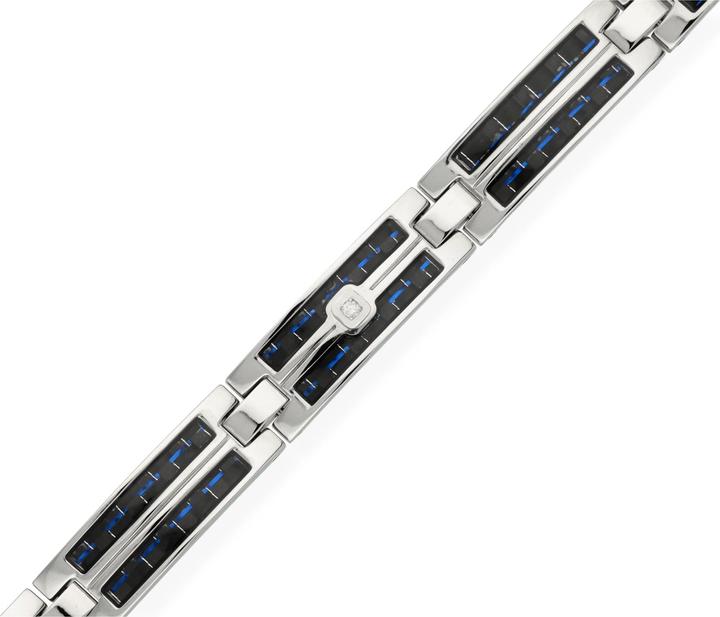 Carat Men's Classic Diamond (0.85 cm, Edelstahl)