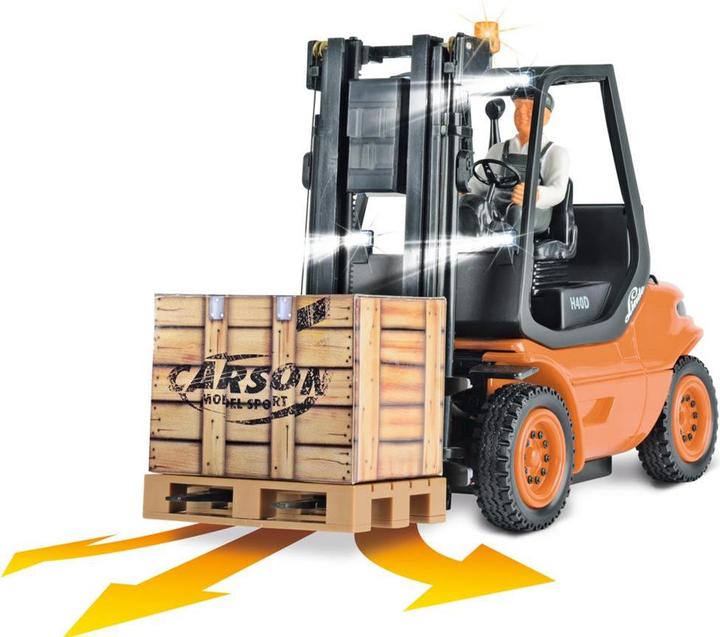 Actual product image Carson RC Function Model 1:14 Forklift.Linde 2.4G 100%RTR orange (RTR Ready-to-Run)