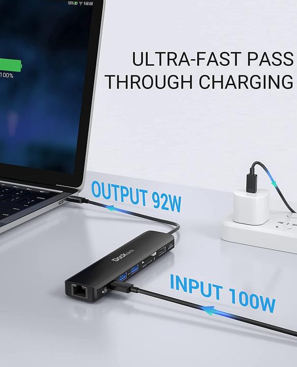 Actual product image Dockteck 7-in-1 (USB-C, 7 Ports)