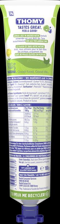 Nutritional values and ingredients THOMY Tartare Sauce Tube (180 g)