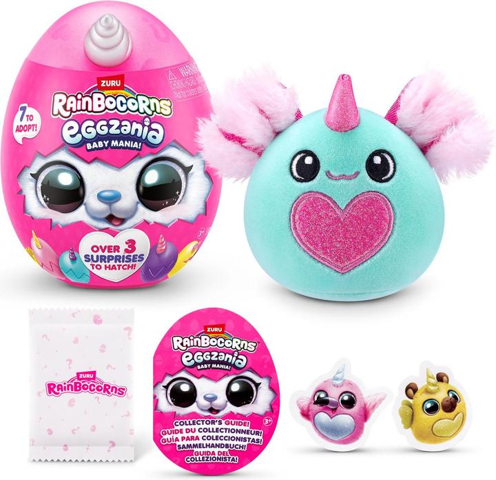 Image du produit Zuru RAINBOCORNS-EGGZANIA-PLUSH SOFT MINI,S1,SHRINK WRAP,TQ,12PC