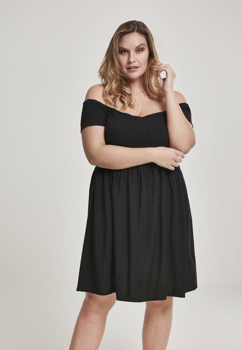 Actual product image Urban Classics Ladies Smoked Off Shoulder Dress (M)