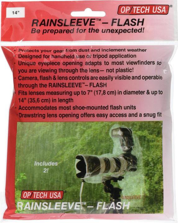 Actual product image OP Tech 1x2 Rain Sleeve Flash (Rain cover, Various)